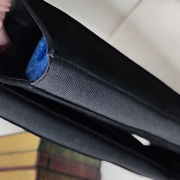 Neiman Marcus Lorenco Black Suede Leather Knee High Heeled Boots - Picture 9 of 15